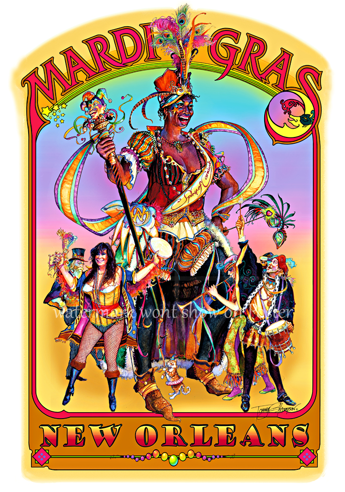 Spirit of Mardi Gras Poster print by Tommy